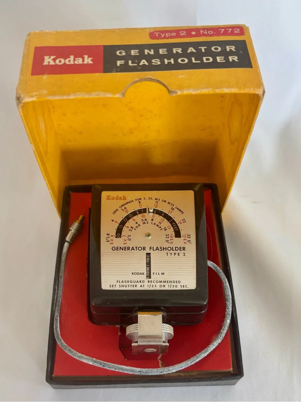 Vintage Kodak Generator Flasholder Type 2 No. 772 with Original Box